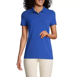 School Uniform Women's Short Sleeve Basic Mesh Polo Shirt
