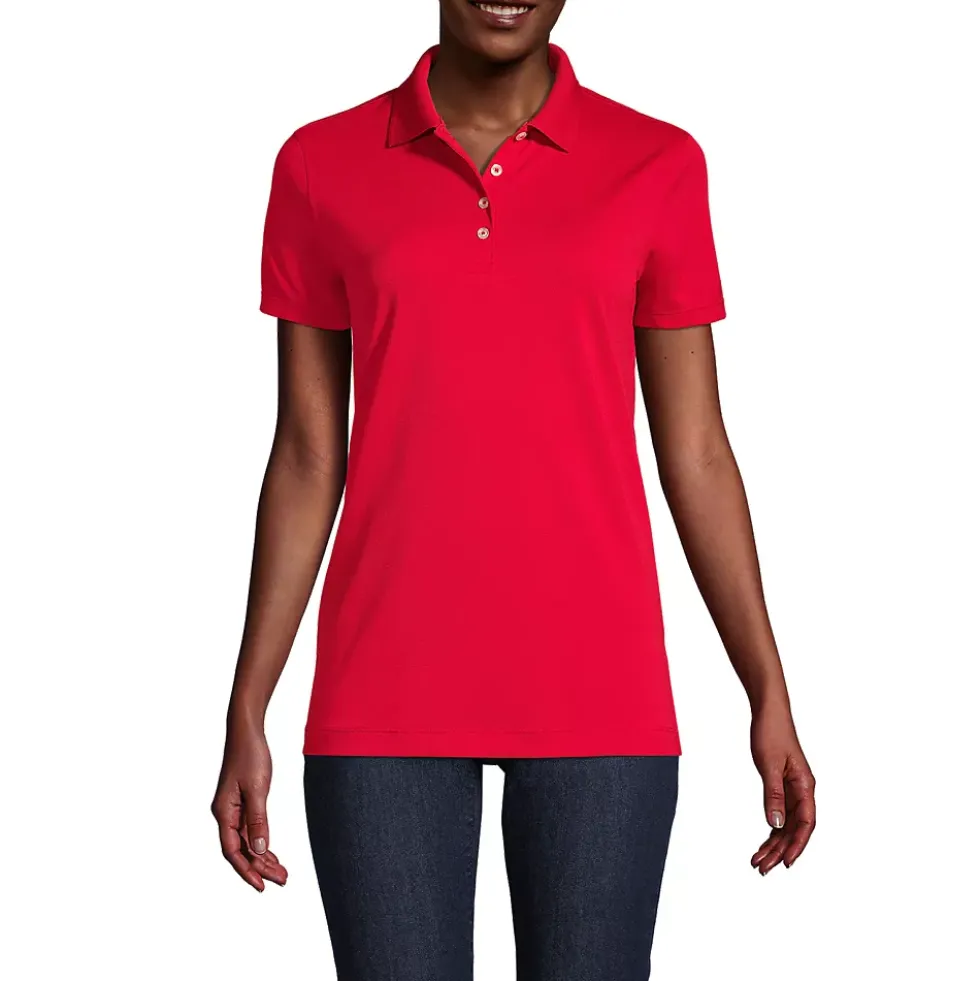 School Uniform Women's Short Sleeve Polyester Polo Shirt