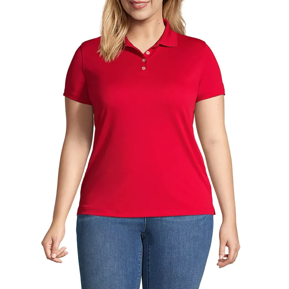 School Uniform Women's Short Sleeve Polyester Polo Shirt