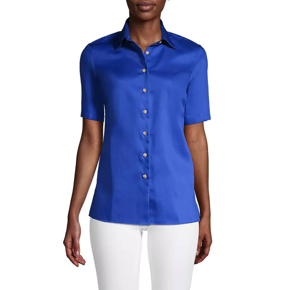School Uniform Women's Short Sleeve Performance Twill Shirt