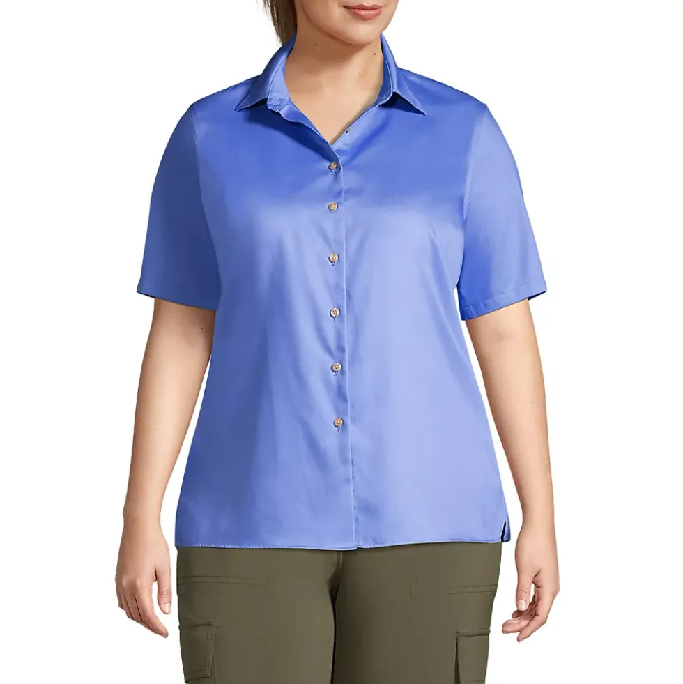 School Uniform Women's Short Sleeve Performance Twill Shirt