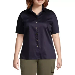 School Uniform Women's Short Sleeve Performance Twill Shirt