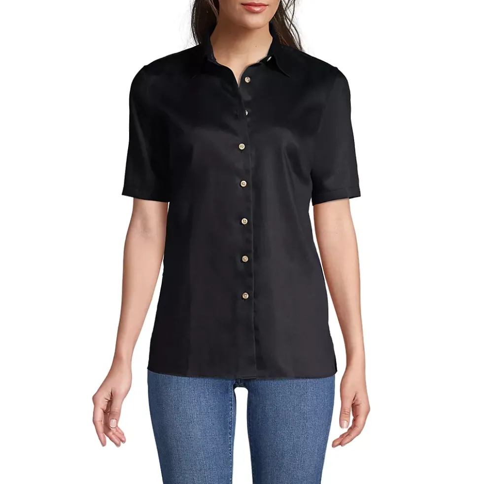 School Uniform Women's Short Sleeve Performance Twill Shirt