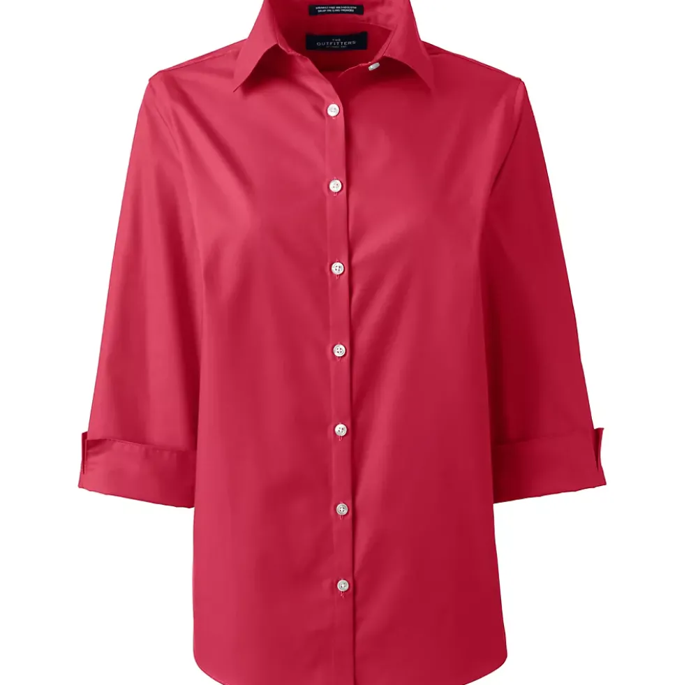 School Uniform Women's 3/4 Sleeve Broadcloth Shirt