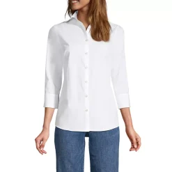 School Uniform Women's 3/4 Sleeve Broadcloth Shirt
