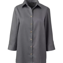 School Uniform Women's 3/4 Sleeve Performance Twill Shirt