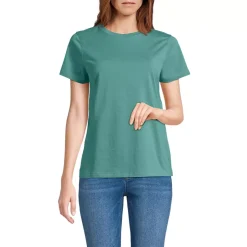 School Uniform Women's Supima Jersey Short Sleeve Relaxed Tee Shirt