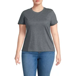 School Uniform Women's Supima Jersey Short Sleeve Relaxed Tee Shirt