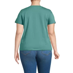 School Uniform Women's Supima Jersey Short Sleeve Relaxed Tee Shirt