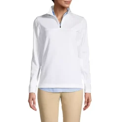 School Uniform Women's Textured Quarter Zip Pullover