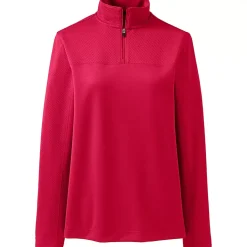 School Uniform Women's Textured Quarter Zip Pullover