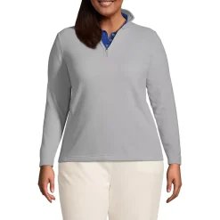 School Uniform Women's Thermacheck 100 Fleece Quarter Zip Pullover Top