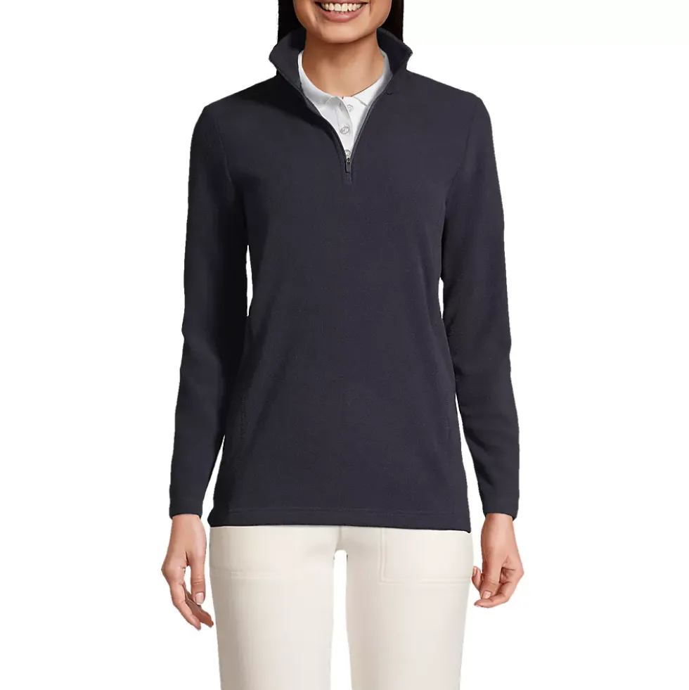 School Uniform Women's Thermacheck 100 Fleece Quarter Zip Pullover Top