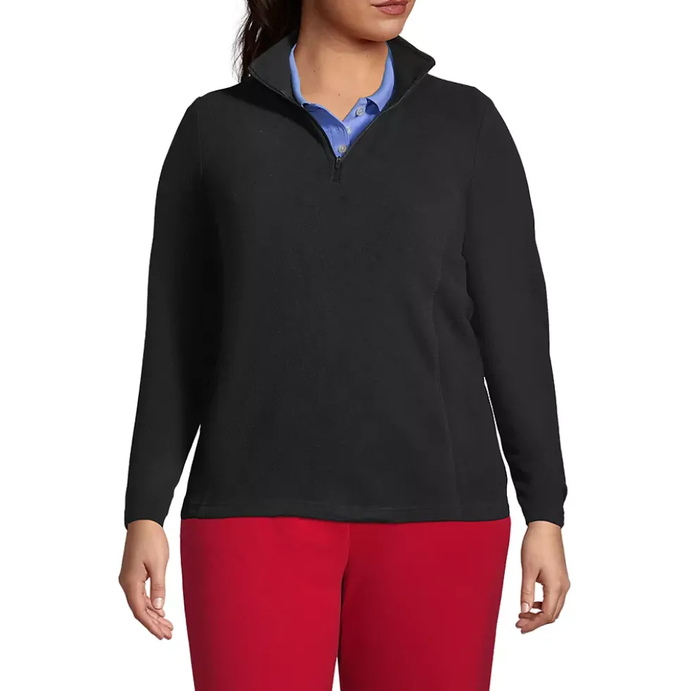 School Uniform Women's Thermacheck 100 Fleece Quarter Zip Pullover Top