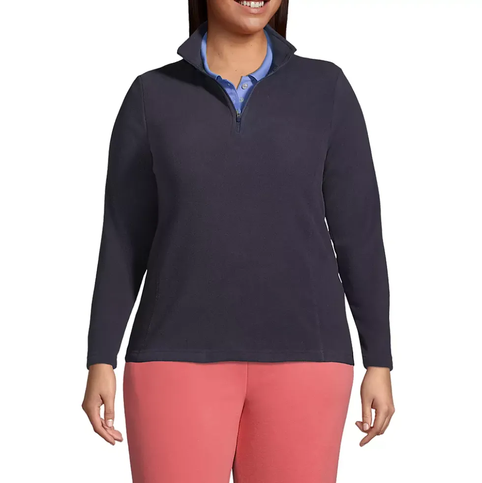 School Uniform Women's Thermacheck 100 Fleece Quarter Zip Pullover Top
