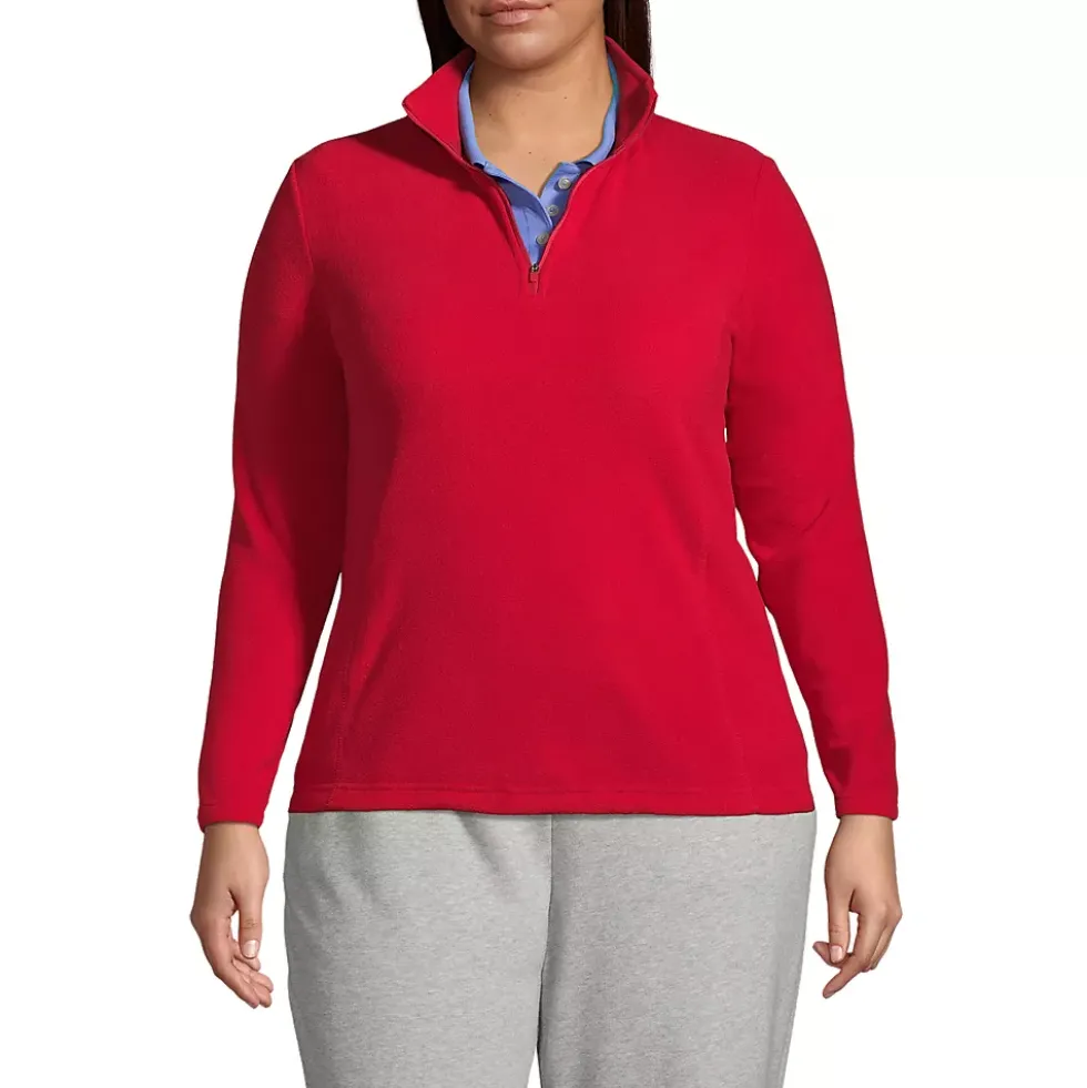 School Uniform Women's Thermacheck 100 Fleece Quarter Zip Pullover Top