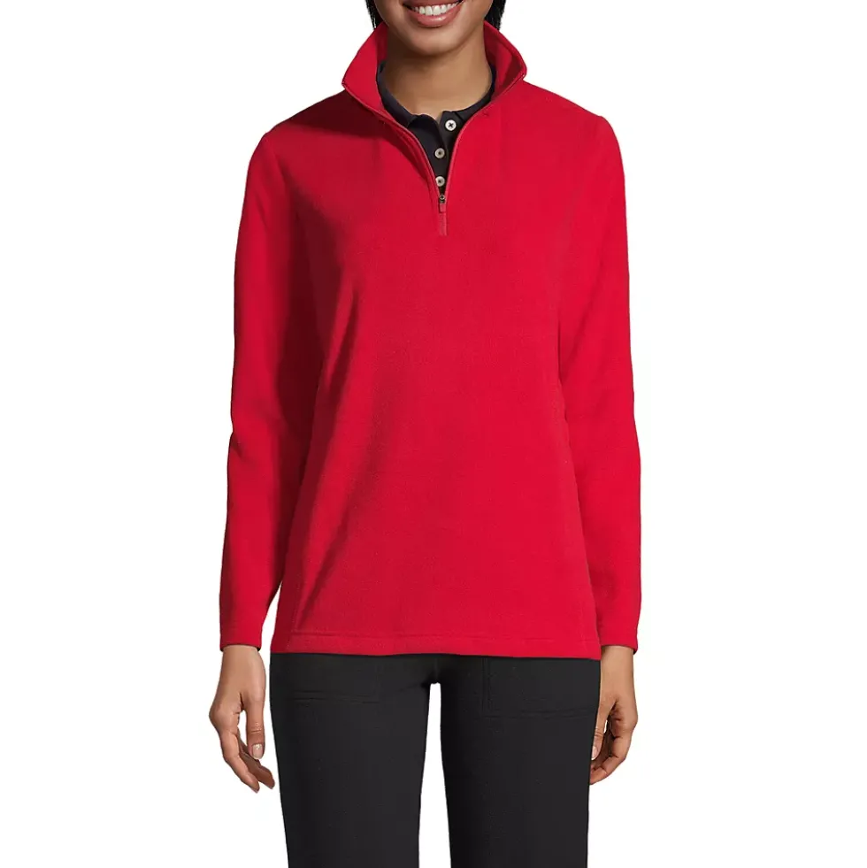 School Uniform Women's Thermacheck 100 Fleece Quarter Zip Pullover Top