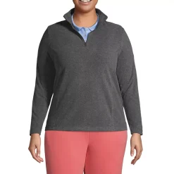 School Uniform Women's Thermacheck 100 Fleece Quarter Zip Pullover Top
