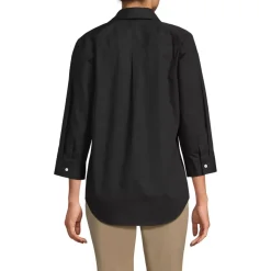 School Uniform Women's Three Quarter Sleeve Broadcloth Easy Shirt