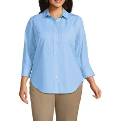 School Uniform Women's Three Quarter Sleeve Broadcloth Easy Shirt