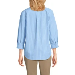 School Uniform Women's Three Quarter Sleeve Broadcloth Easy Shirt