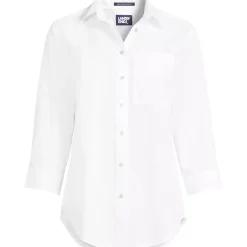 School Uniform Women's Three Quarter Sleeve Broadcloth Easy Shirt