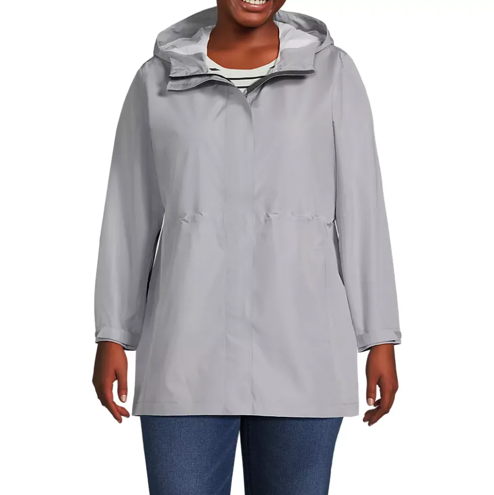 School Uniform Women's Waterproof Hooded Packable Rain Jacket