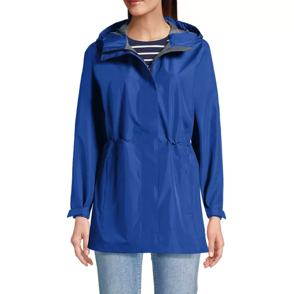 School Uniform Women's Waterproof Hooded Packable Rain Jacket