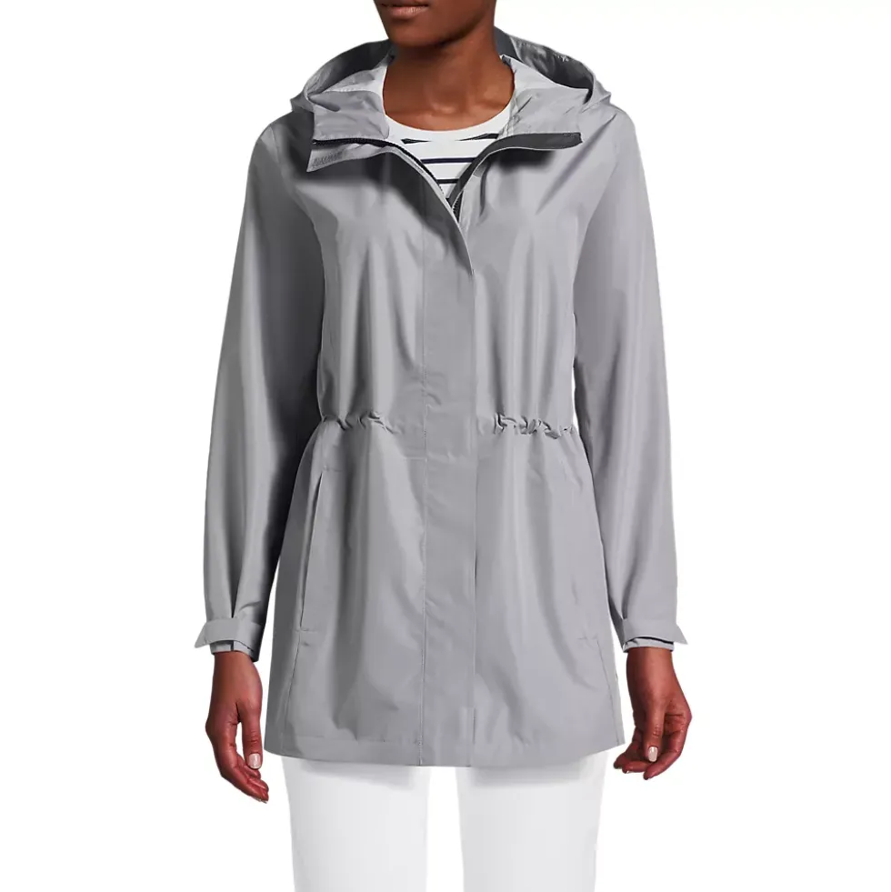 School Uniform Women's Waterproof Hooded Packable Rain Jacket