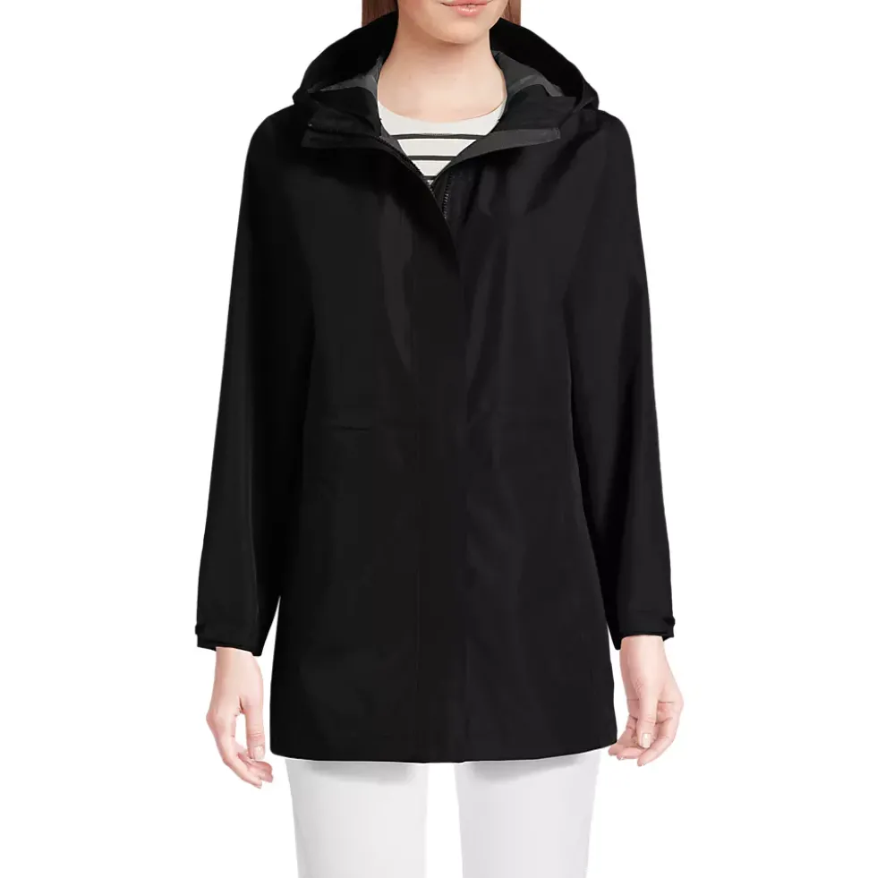 School Uniform Women's Waterproof Hooded Packable Rain Jacket