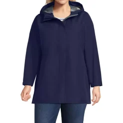 School Uniform Women's Waterproof Hooded Packable Rain Jacket