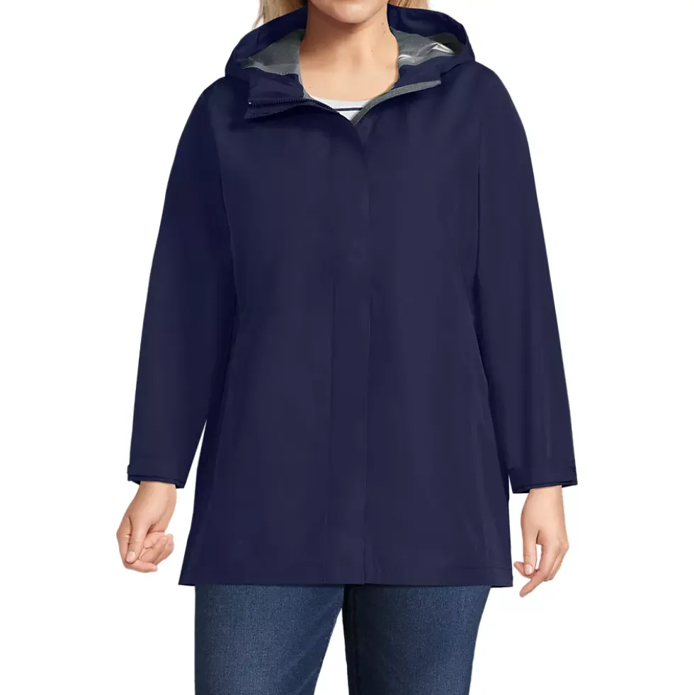 School Uniform Women's Waterproof Hooded Packable Rain Jacket