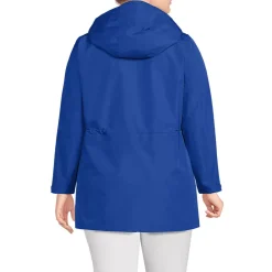 School Uniform Women's Waterproof Hooded Packable Rain Jacket