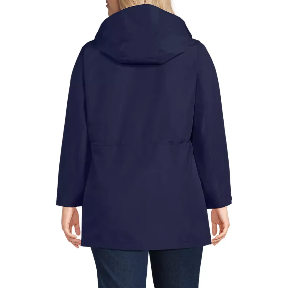 School Uniform Women's Waterproof Hooded Packable Rain Jacket
