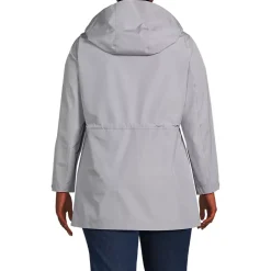 School Uniform Women's Waterproof Hooded Packable Rain Jacket