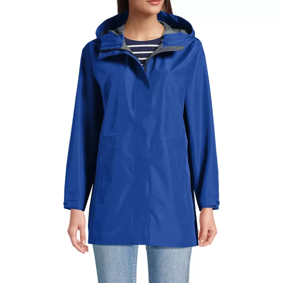 School Uniform Women's Waterproof Hooded Packable Rain Jacket