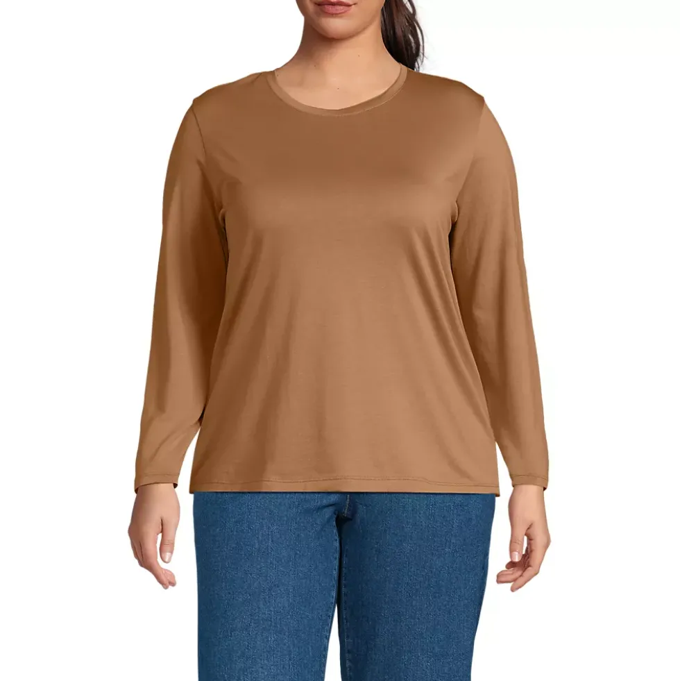 Supima Cotton Long Sleeve Crewneck T-Shirt