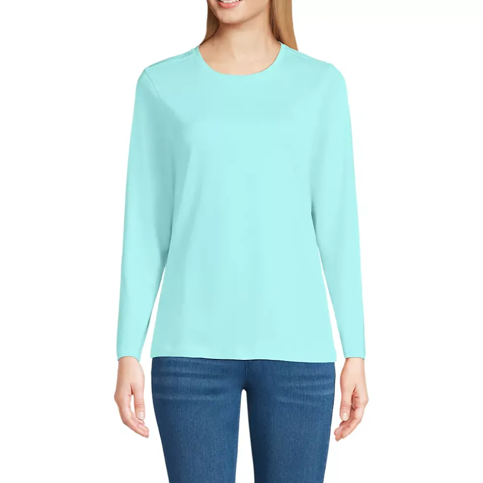 Supima Cotton Long Sleeve Crewneck T-Shirt
