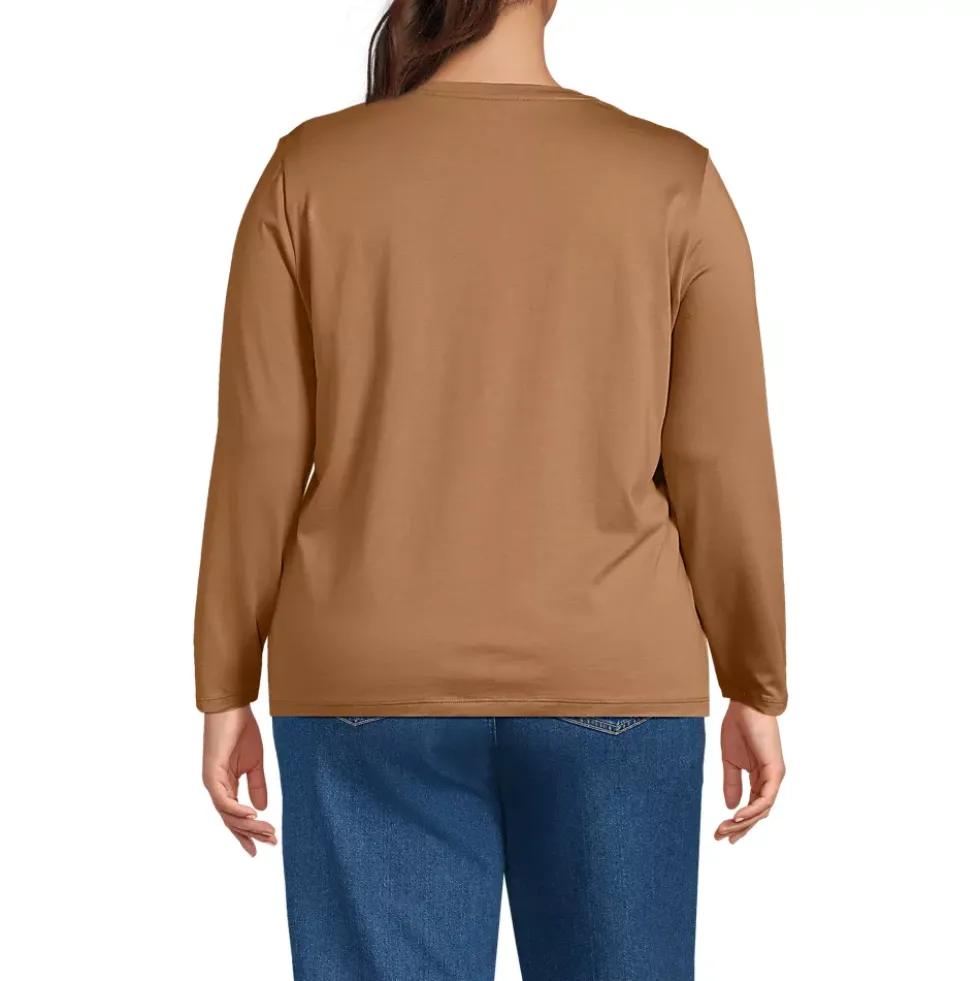 Supima Cotton Long Sleeve Crewneck T-Shirt