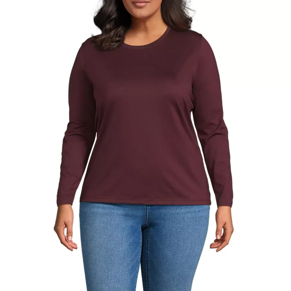 Supima Cotton Long Sleeve Crewneck T-Shirt
