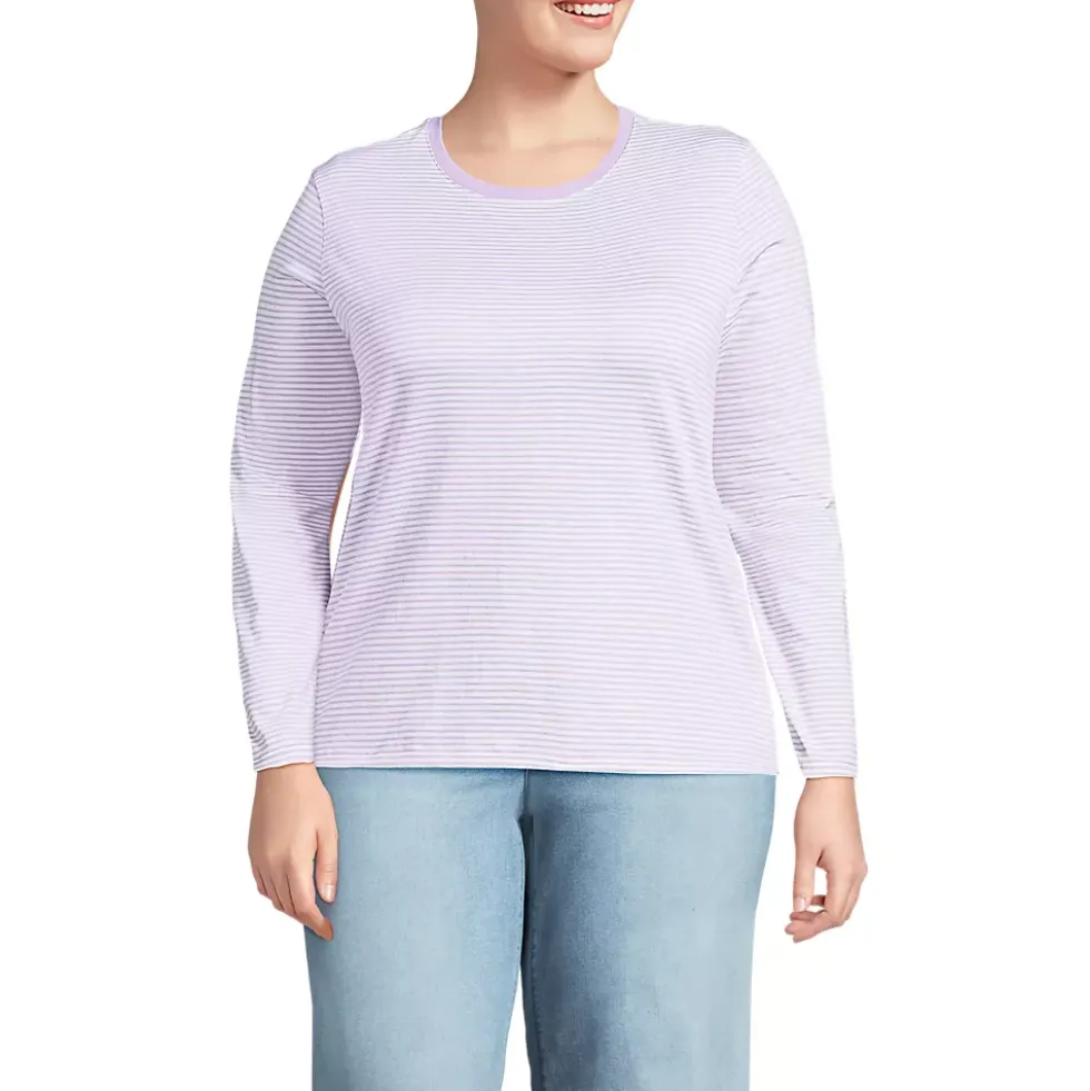 Supima Cotton Long Sleeve Crewneck T-Shirt