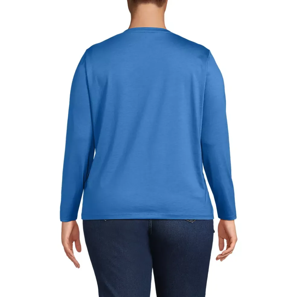 Supima Cotton Long Sleeve Crewneck T-Shirt