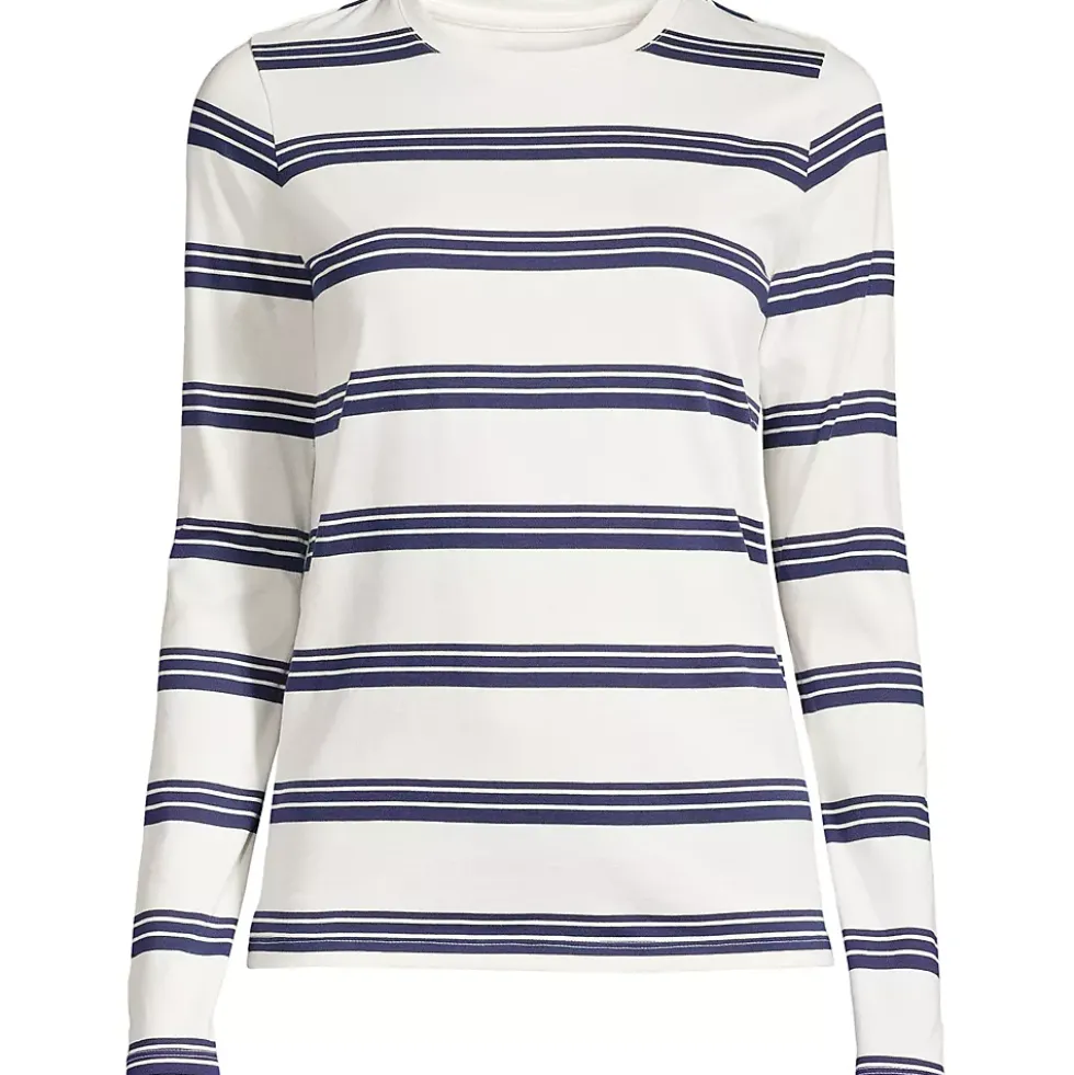 Supima Cotton Long Sleeve Crewneck T-Shirt