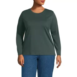 Supima Cotton Long Sleeve Crewneck T-Shirt