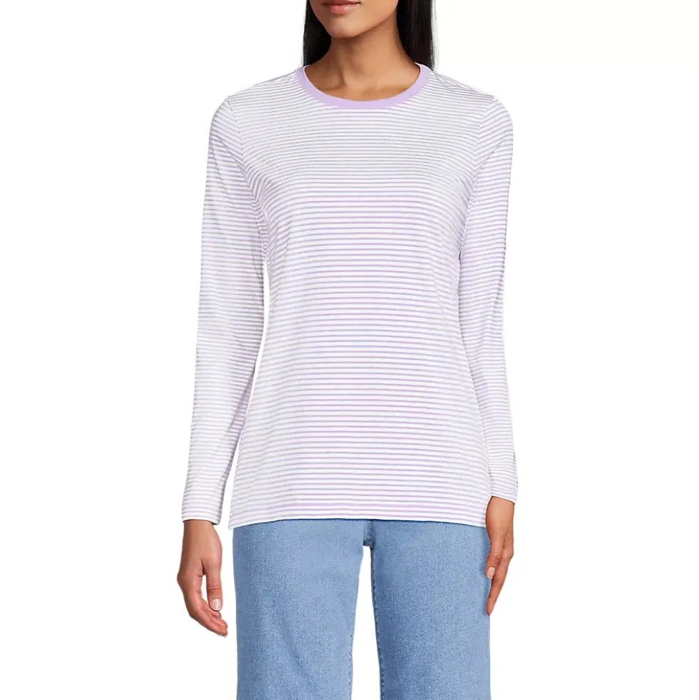 Supima Cotton Long Sleeve Crewneck T-Shirt
