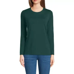 Supima Cotton Long Sleeve Crewneck T-Shirt
