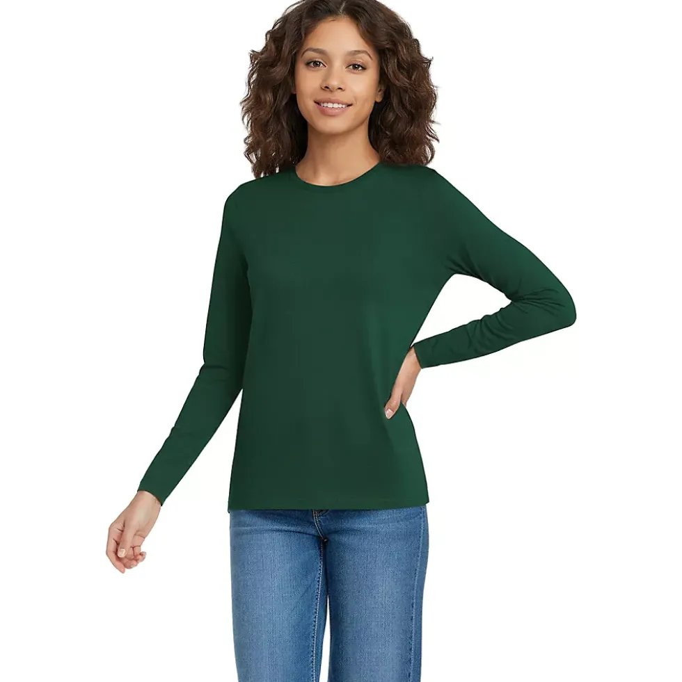 Supima Cotton Long Sleeve Crewneck T-Shirt