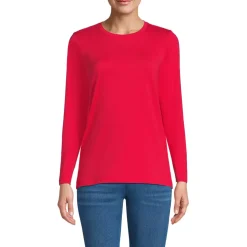 Supima Cotton Long Sleeve Crewneck T-Shirt