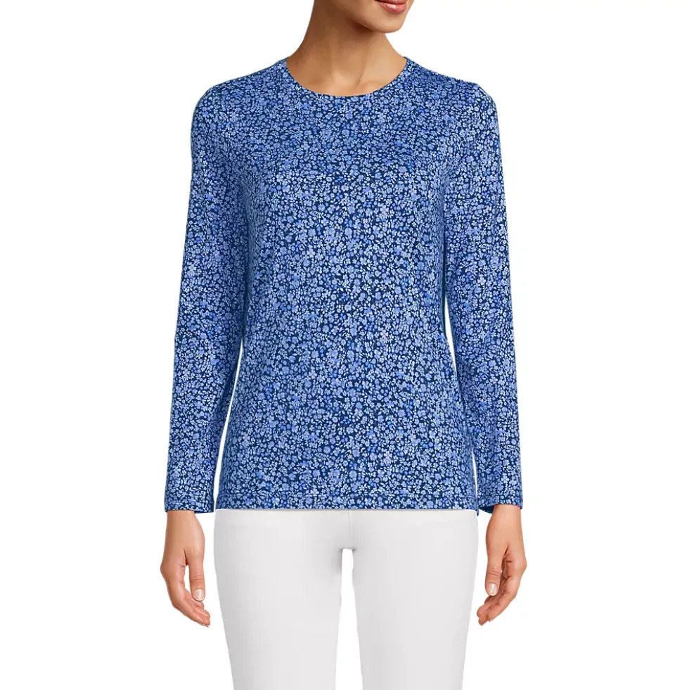 Supima Cotton Long Sleeve Crewneck T-Shirt