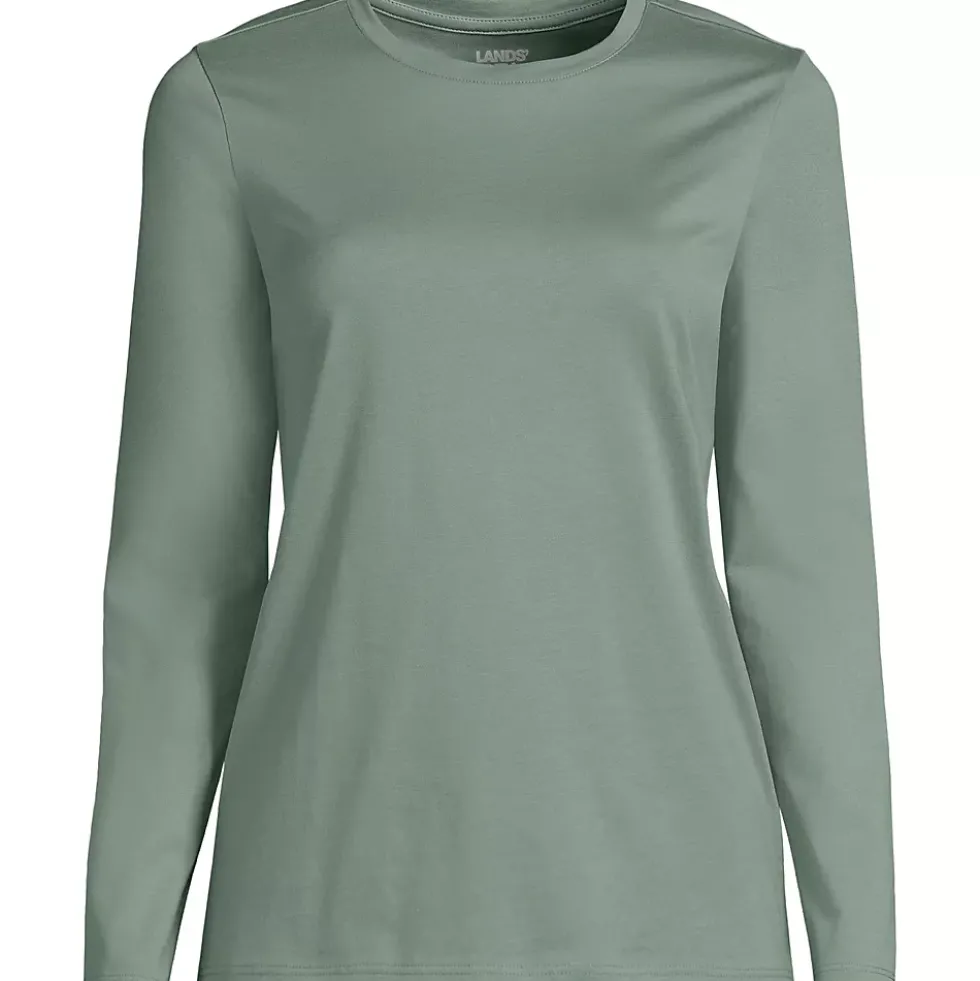 Supima Cotton Long Sleeve Crewneck T-Shirt